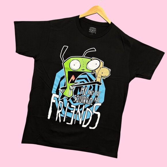 Nickelodeon Invader Zim Gir Me and The Squirrel are Friends Tee L - Picture 3 of 4